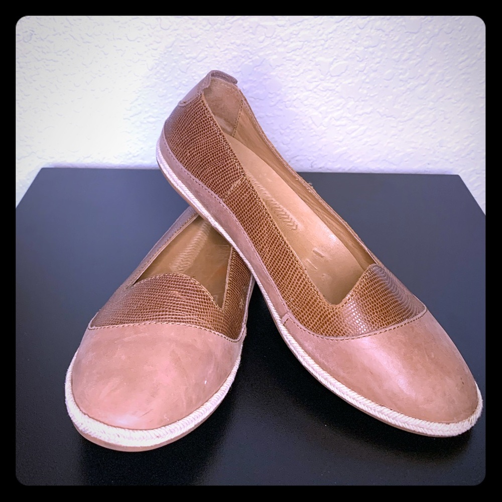 Olukai brown leather slip on’s